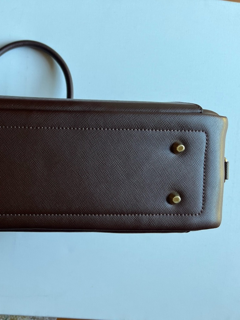 La Mansio Italian Premium Leather laptop work bag backpack Chocolate Brown Color - Picture 6 of 12